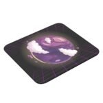 PRINTIO Black and Purple Modern Illustration Planet Mouse Pad