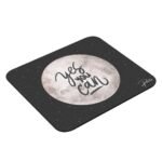 PRINTIO Black Space Moon Motivation Handwritten Quote Mouse Pad