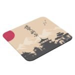 PRINTIO Black and Beige Colorful Illustrative Japanese Style Mousepad