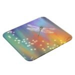 PRINTIO Colorful Watercolor Dragonfly Mouse Pad