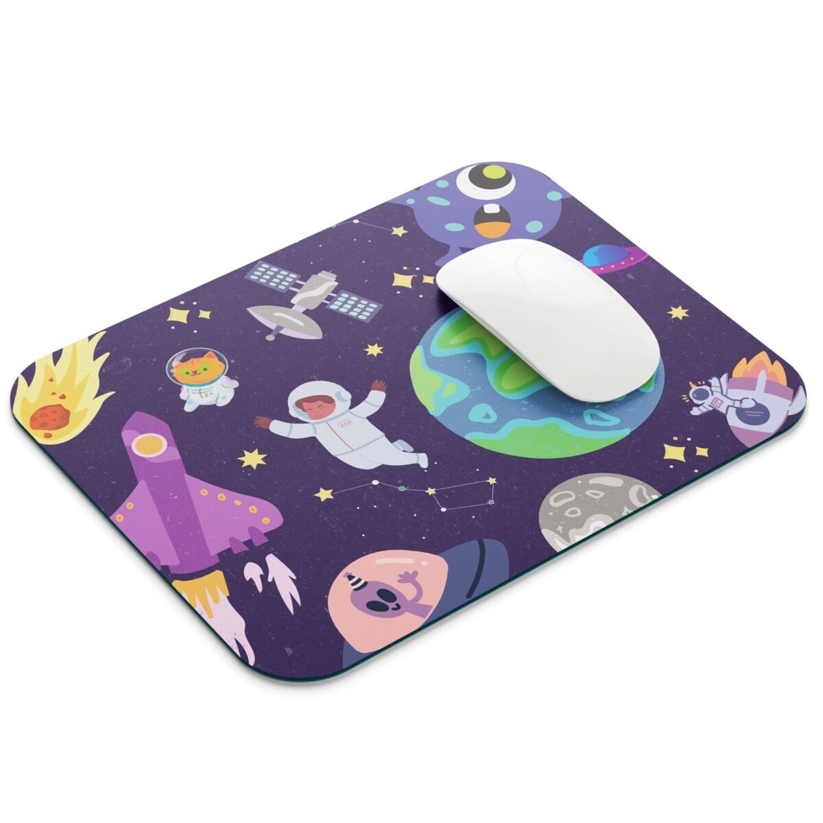 Minimalist Outer Space Mouse Pad - Enhance Your Workspace - Image 2
