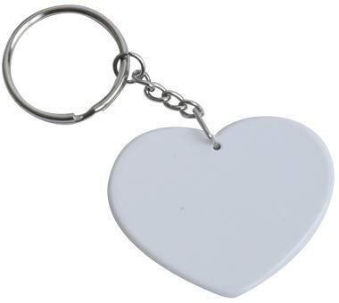 Heart Shaped Polymer Keychain Customized