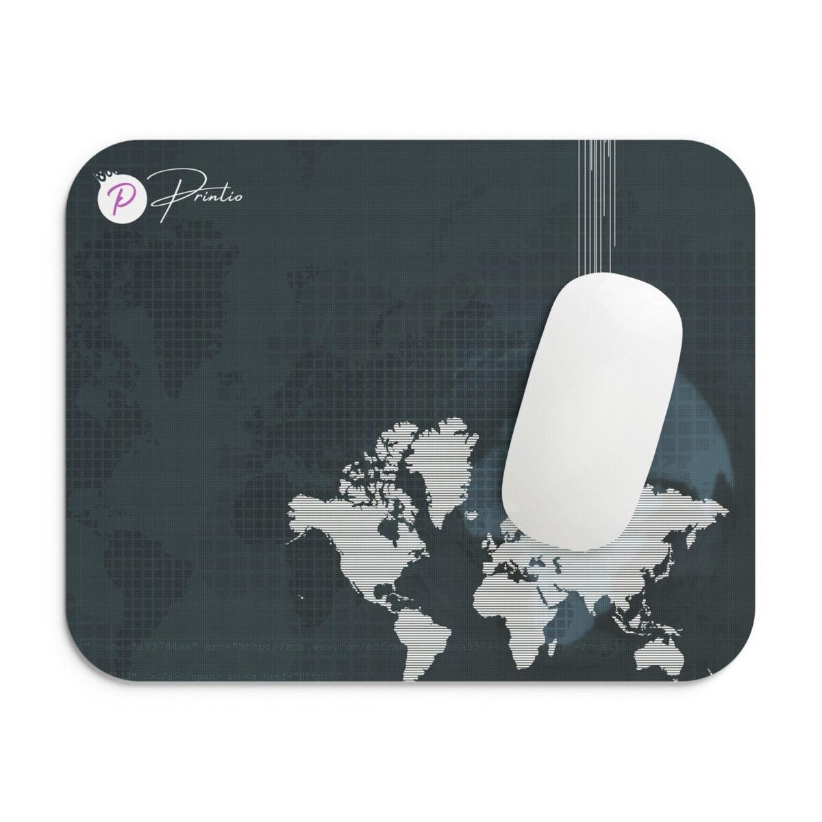 PRINTIO Black World Background Mouse Pad - Image 2