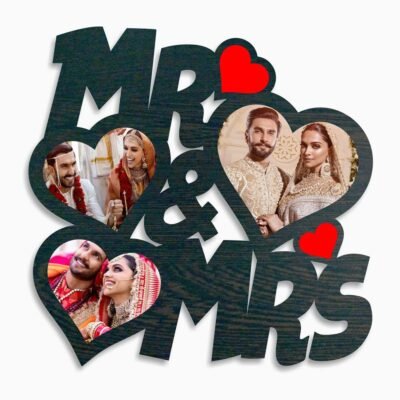 Mr & Mrs Wooden Photo Frame