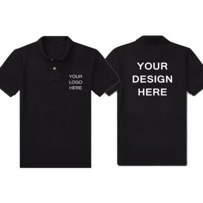 Customized Black Collar Tshirt - High Quality