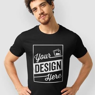 Customized Cotton Black Tshirt