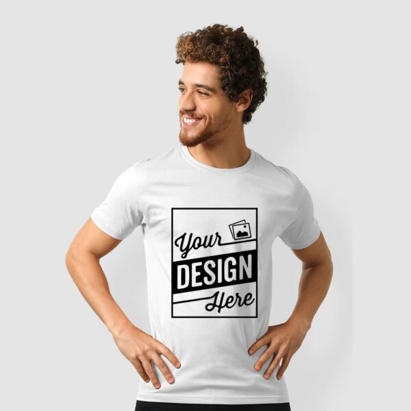 Tshirt With Your Photo/Design - Dot Knit (White)