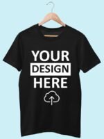 Customized Cotton Black Tshirt - Image 2