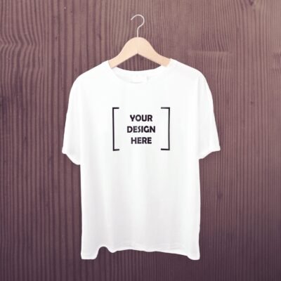 Customized 100% Pure Cotton Tshirt - White
