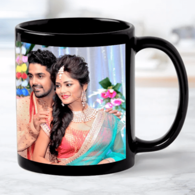 Customized Black Patch Coffee Mug - Premium Quality